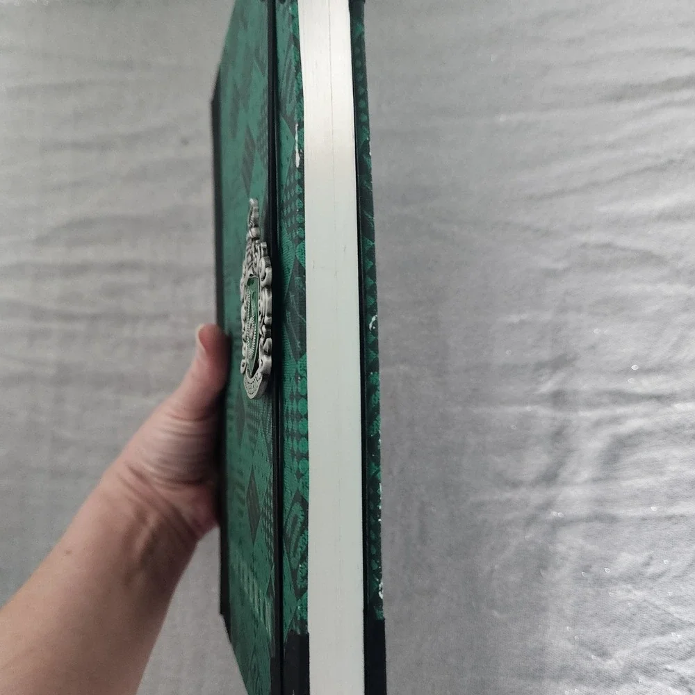 Harry Potter Slytherin House Journal Green Black Metallic Crest Lined Notebook